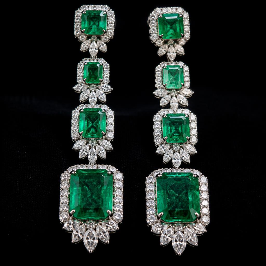 Editorial Chandelier — Colombian emerald jewelry by VEDRA Emeralds