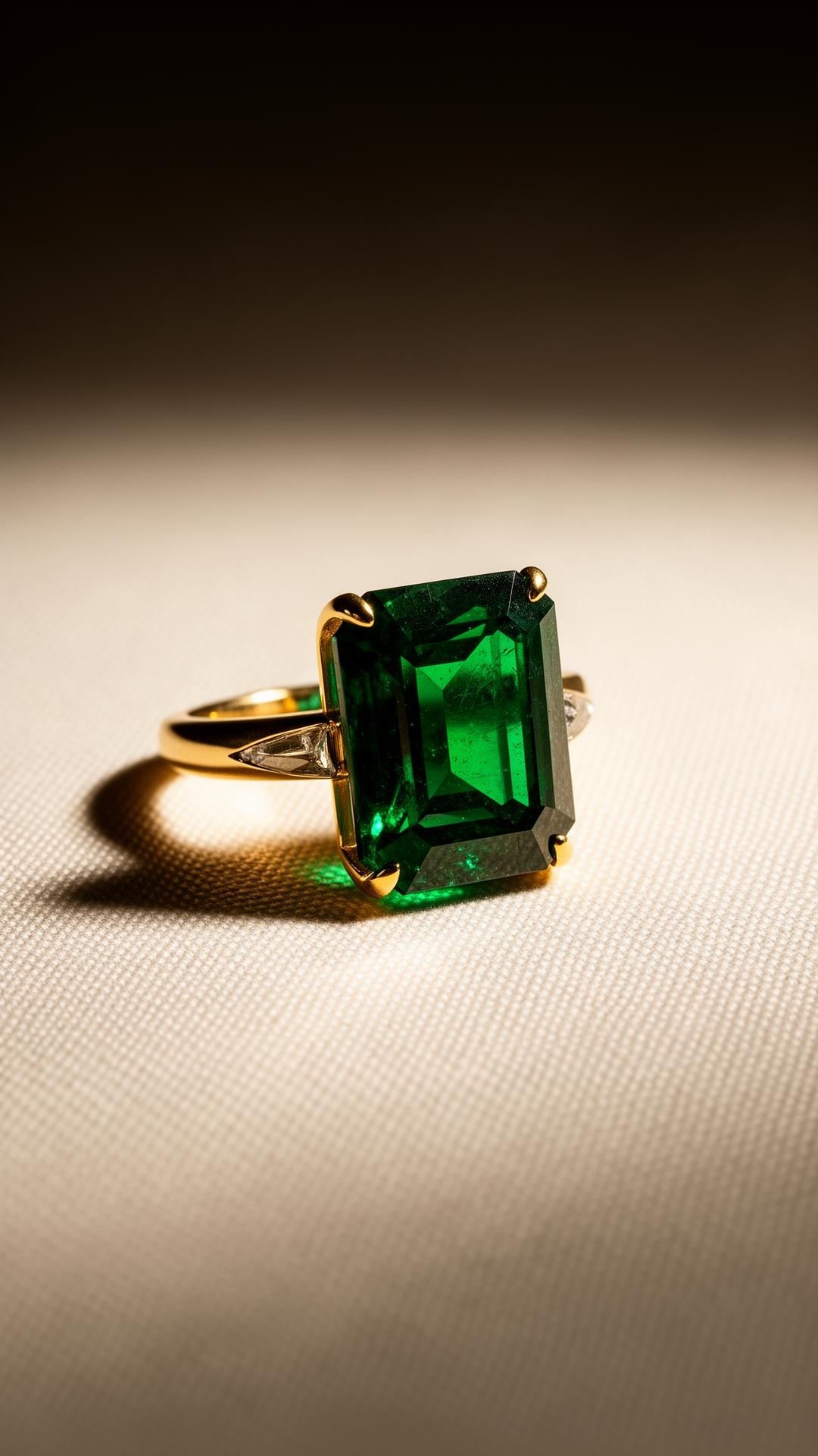 Muzo Solitaire — Colombian emerald jewelry by VEDRA Emeralds