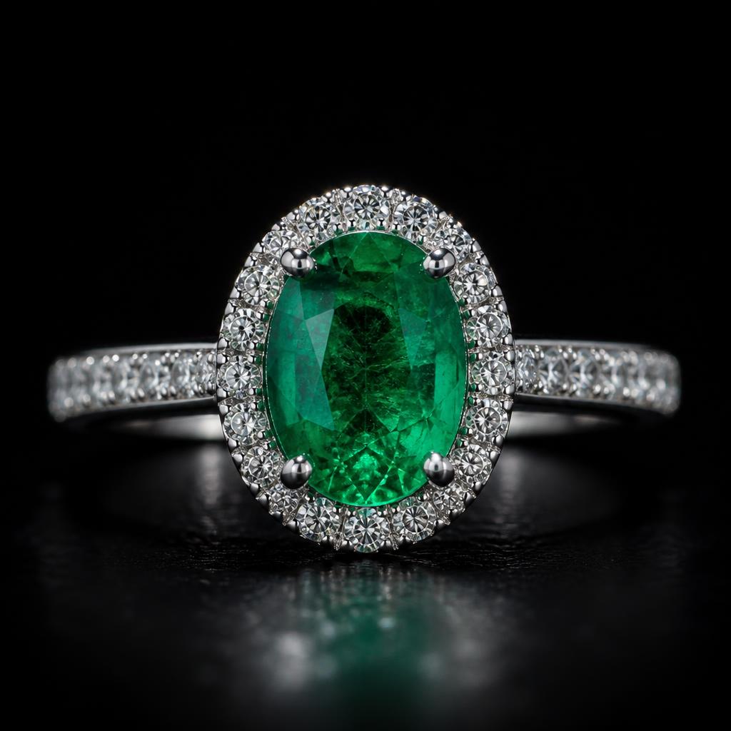 Garden Halo — Colombian emerald jewelry by VEDRA Emeralds